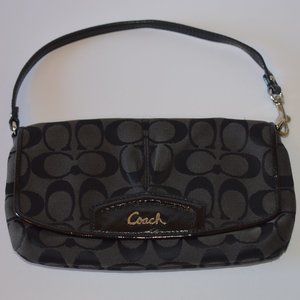 Coach Mini Black Purse with Script Logo